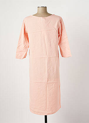 Robe mi-longue manches 3/4 manches 3/4 rose COUTURIST femme