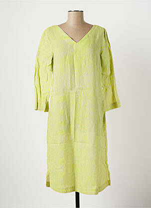 Robe mi-longue manches 3/4 manches 3/4 vert COUTURIST femme