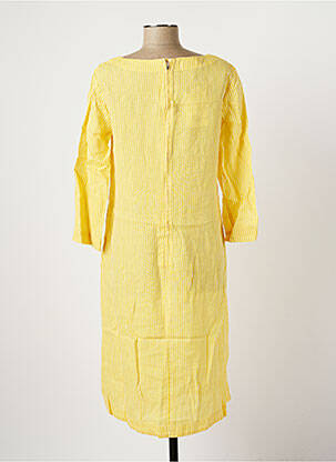 Robe mi-longue manches longues manches longues jaune COUTURIST femme