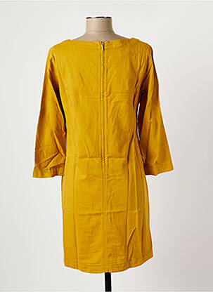 Robe courte fermeture zippée au dos manches longues jaune COUTURIST femme