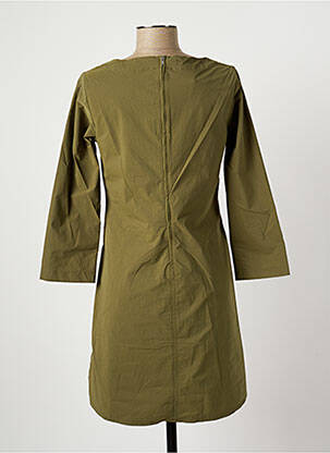 Robe courte fermeture zippée au dos manches longues vert COUTURIST femme