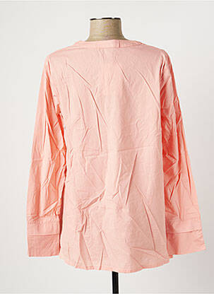 Blouse tissage popeline manches longues rose COUTURIST femme