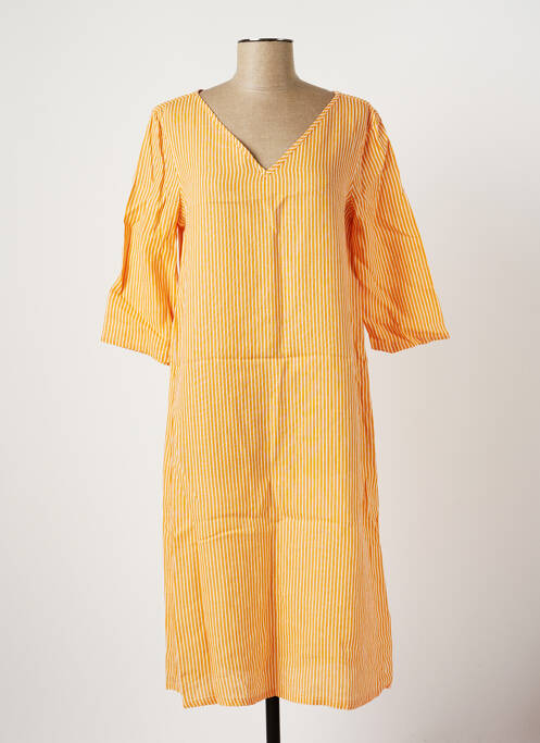 Robe mi-longue orange COUTURIST pour femme