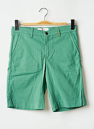 Bermuda tissage popeline taille normale vert COUTURIST homme
