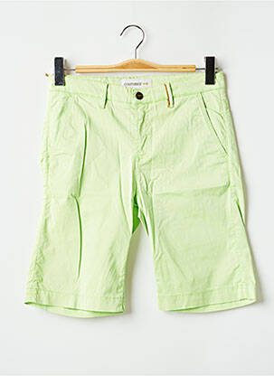 Bermuda tissage popeline taille normale vert COUTURIST homme