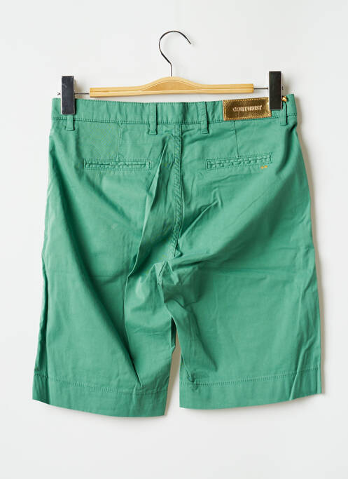 Bermuda tissage popeline taille normale vert COUTURIST homme