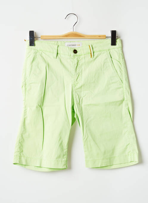 Bermuda tissage popeline taille normale vert COUTURIST homme