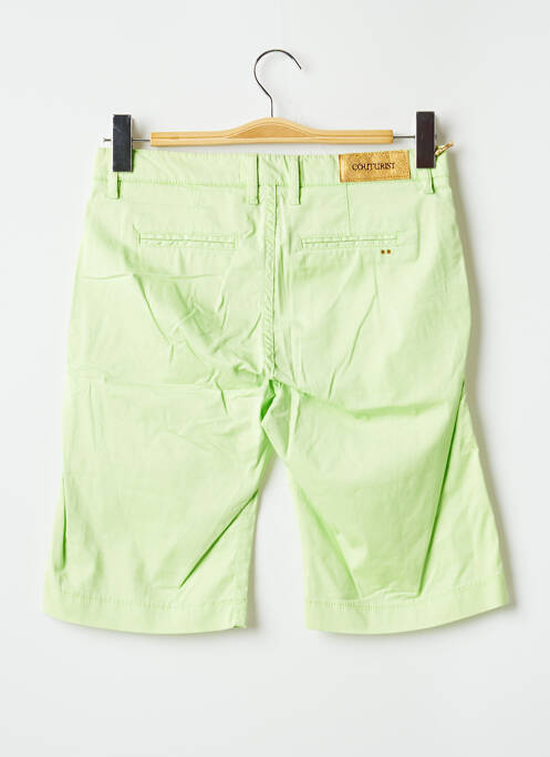 Bermuda tissage popeline taille normale vert COUTURIST homme