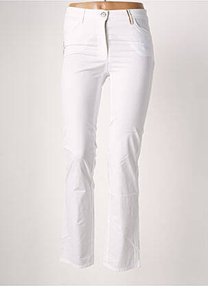 Pantalon droit stretch taille normale blanc COUTURIST femme