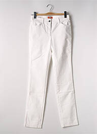 Pantalon slim broderie rivets taille normale blanc COUTURIST femme
