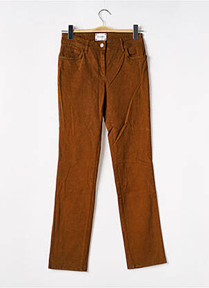 Pantalon slim stretch taille normale marron COUTURIST femme