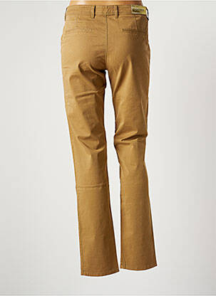 Pantalon chino fermeture zippée sous rabat boutonné taille normale beige COUTURIST femme