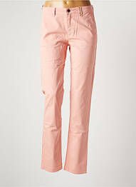 Pantalon chino fermeture zippée sous rabat boutonné taille normale rose COUTURIST femme