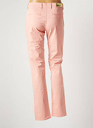 Pantalon chino fermeture zippée sous rabat boutonné taille normale rose COUTURIST femme