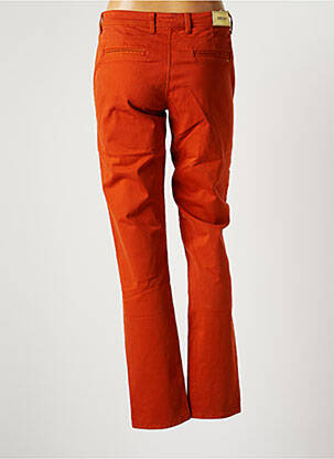 Pantalon chino fermeture zippée sous rabat boutonné taille normale orange COUTURIST femme