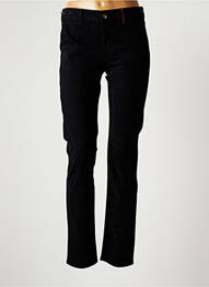 Pantalon chino fermeture zippée sous rabat boutonné taille normale noir COUTURIST femme