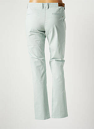 Pantalon chino fermeture zippée sous rabat boutonné taille normale bleu COUTURIST femme