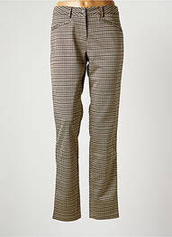 Pantalon chino fermeture zippée sous rabat boutonné taille normale beige COUTURIST femme