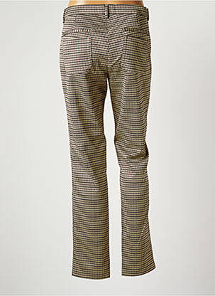 Pantalon chino fermeture zippée sous rabat boutonné taille normale beige COUTURIST femme