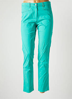 Pantalon chino fermeture zippée sous rabat boutonné taille normale vert COUTURIST femme