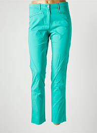 Pantalon chino fermeture zippée sous rabat boutonné taille normale vert COUTURIST femme