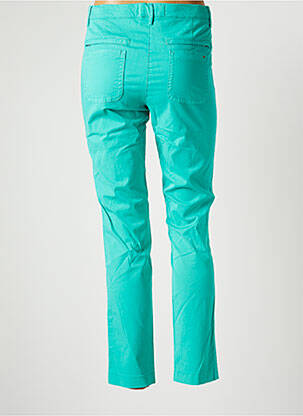 Pantalon chino fermeture zippée sous rabat boutonné taille normale vert COUTURIST femme