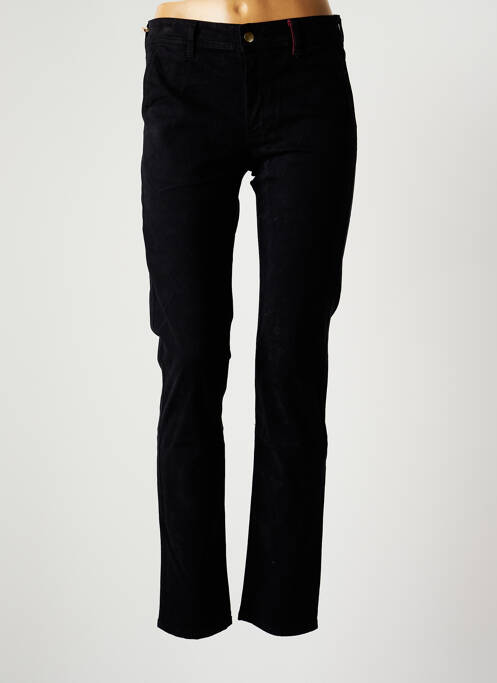 Pantalon chino fermeture zippée sous rabat boutonné taille normale noir COUTURIST femme