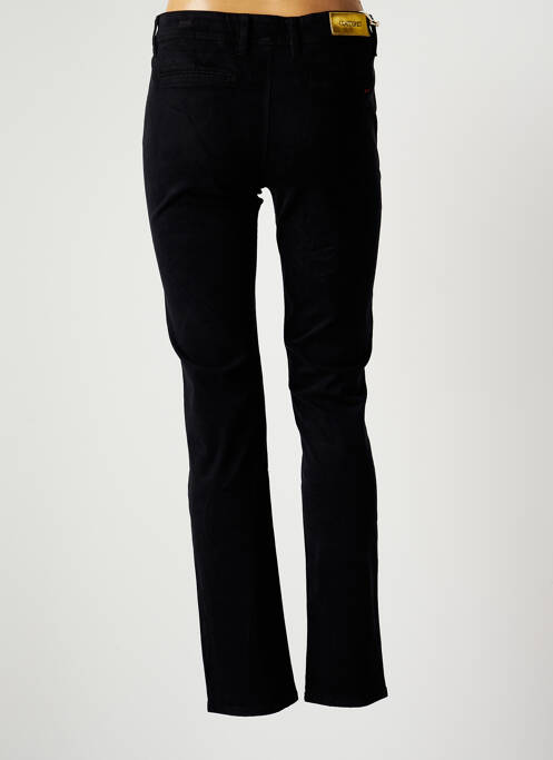 Pantalon chino fermeture zippée sous rabat boutonné taille normale noir COUTURIST femme