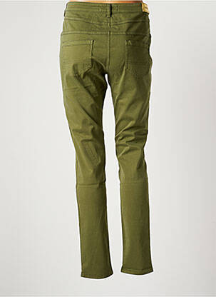 Pantalon slim tissage popeline taille haute vert COUTURIST femme