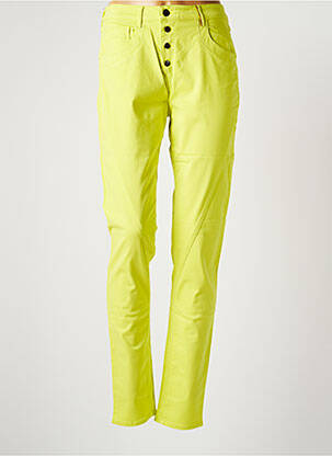 Pantalon slim taille haute taille haute jaune COUTURIST femme