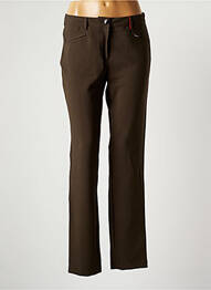 Pantalon droit stretch taille normale vert COUTURIST femme
