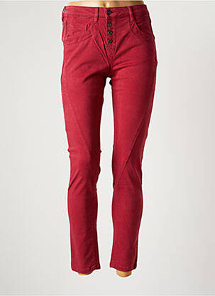 Pantalon slim skinny taille haute rose COUTURIST femme