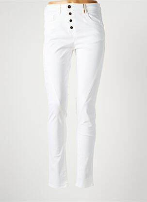 Pantalon slim stretch taille haute blanc COUTURIST femme