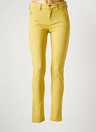 Pantalon chino taille normale taille normale jaune COUTURIST femme