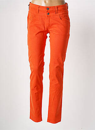 Pantalon slim stretch taille normale orange COUTURIST femme