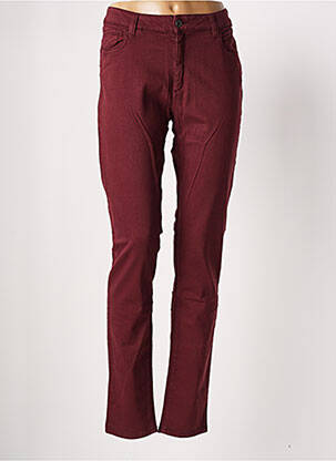 Pantalon slim stretch taille normale rouge COUTURIST femme