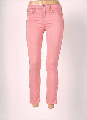 Pantalon 7/8 taille haute taille haute rose COUTURIST femme