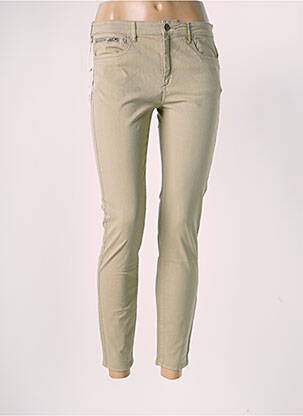 Jeans coupe slim stretch taille normale beige COUTURIST femme