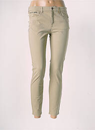 Jeans coupe slim stretch taille normale beige COUTURIST femme