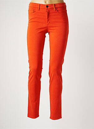 Pantalon slim tissage popeline taille normale orange COUTURIST femme