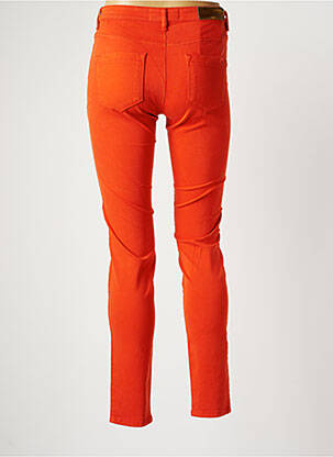 Pantalon slim tissage popeline taille normale orange COUTURIST femme