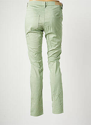 Pantalon slim tissage popeline taille normale vert COUTURIST femme