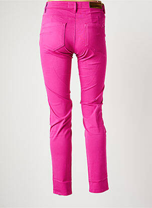 Pantalon slim tissage popeline taille normale rose COUTURIST femme