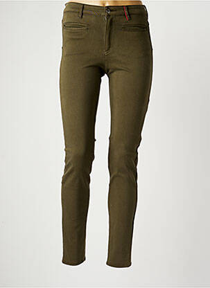 Pantalon slim stretch taille normale vert COUTURIST femme