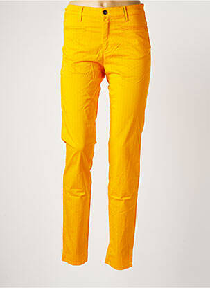 Pantalon slim tissage popeline taille normale orange COUTURIST femme