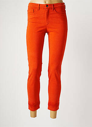 Pantalon 7/8 stretch taille normale orange DENIM &DRESS femme