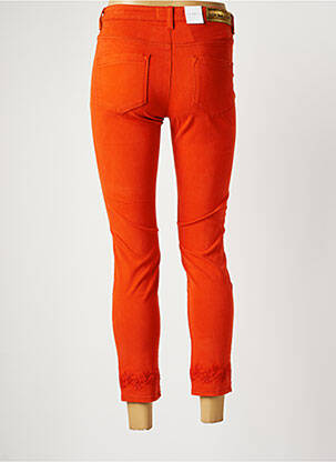 Pantalon 7/8 stretch taille normale orange DENIM &DRESS femme