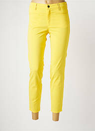 Pantalon 7/8 stretch taille normale jaune COUTURIST femme