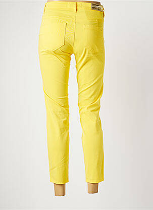 Pantalon 7/8 stretch taille normale jaune COUTURIST femme