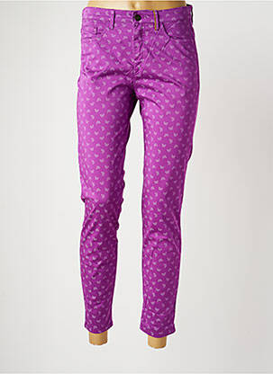 Pantalon 7/8 stretch taille normale violet COUTURIST femme